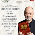 Giovedì 19 Marzo, presso la Biblioteca Civica “Vincenzo Bindi”, presentazione con l’autore Franco Forte, ospite di Quid.
